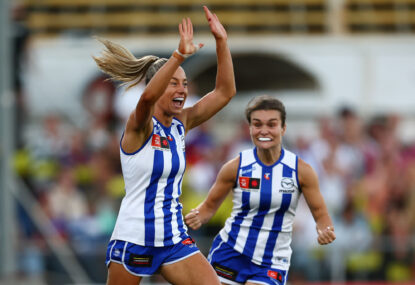 Join in the chorus! Roos suffocate Lions to all time AFLW low for maiden premiership, 2023 revenge