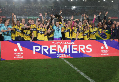 Central Coast Mariners clinch A-League Premiership with win over Adelaide