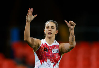 Eagles do it for Daisy in AFLW legend's first game as coach, Swans sink Pies as twin hits spark fiery scenes