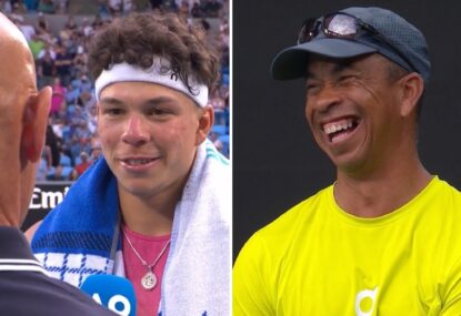 LISTEN: 'Was that a black joke?' American's cheeky response to journo's Monfils 'almost your dad' remark