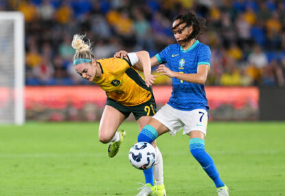 Lapses of concentration cost Matildas as Brazil sweep friendly series after bruising battle