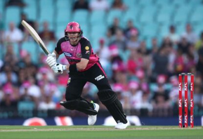 ‘It got pretty tight’: Smith sizzles again as Sixers claim top spot after Strikers thriller