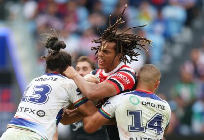 Roosters star reacts to rugby switch 'rumours' - whipped up by his own manager