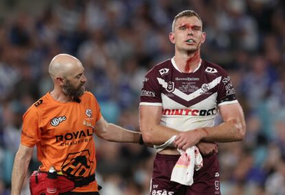 Five and a Kick: Seibold delivers good news on Turbo injury after Manly maul Bulldogs, Panthers cruise past Bunnies