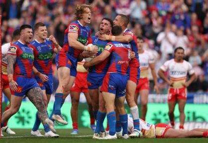 Five and a Kick: Wayne blows up at Bunker as Ponga leads Knights into finals, Sharks demand respect after mauling Manly