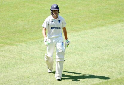 Horror day for Test candidates with ALL FOUR out cheaply as Konstas cops dodgy LBW call 'missing second set of stumps'