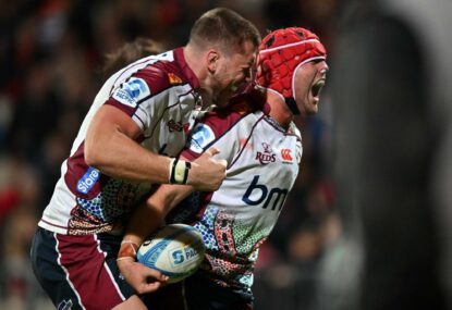 Reds snap 25-year drought in Christchurch to beat Crusaders as Wilson, Ryan star