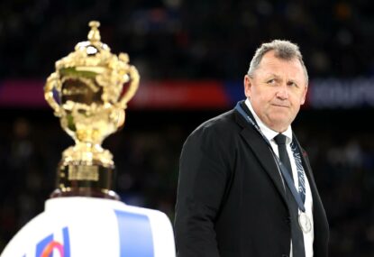 'You kid yourself': Ex-All Blacks coach's classy response to Hansen's 'we were robbed' World Cup final whine