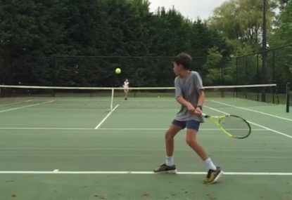Tennis prodigy slams winner after resilient rally