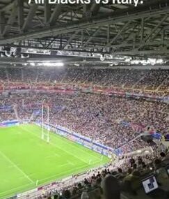 ROAR OF THE CROWD: electric atmosphere for All Blacks vs Italy at the World Cup