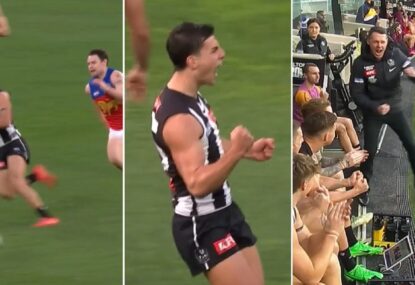 MUST WATCH: Craig McRae goes NUTS watching Nick Daicos burn off Neale for outrageous goal