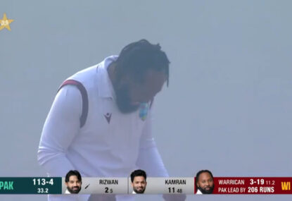 Incredible scenes as West Indian accounts for NINE dismissals in an innings