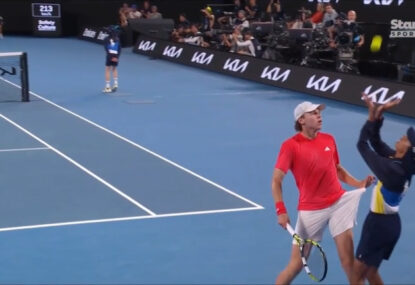 WATCH: Ballkid doesn't even let American get one win in horror start to de Minaur clash