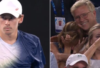 WATCH: De Minaur's mum overcome with emotion watching his fourth round win