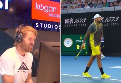 'How glassy his jaw is!' Kane Cornes rips into Kyrgios over Tony Jones mockery