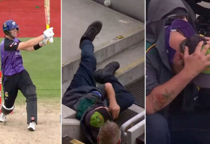 'He's not happy': Canes fan has an absolute mare trying to catch Mitch Owen six