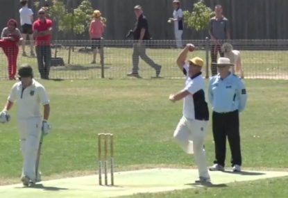 That time Warney set up a one-handed SCREAMER in club cricket